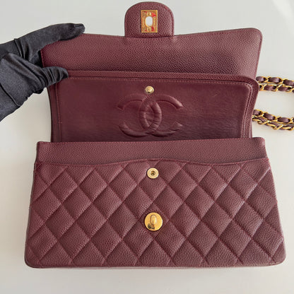 Vintage Chanel Burgundy Caviar Medium Double Flap Bag