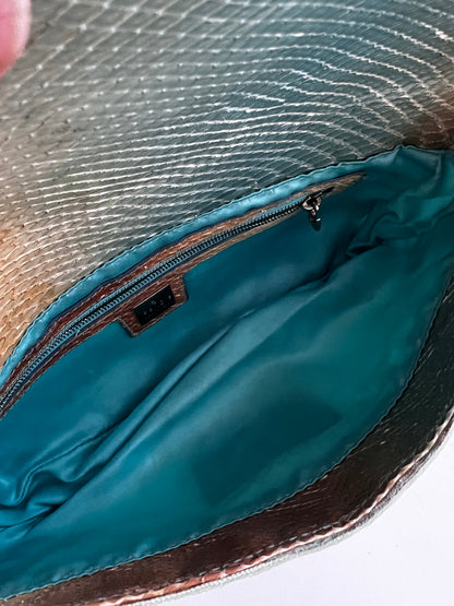 Vintage Fendi Mint Sequin Baguette