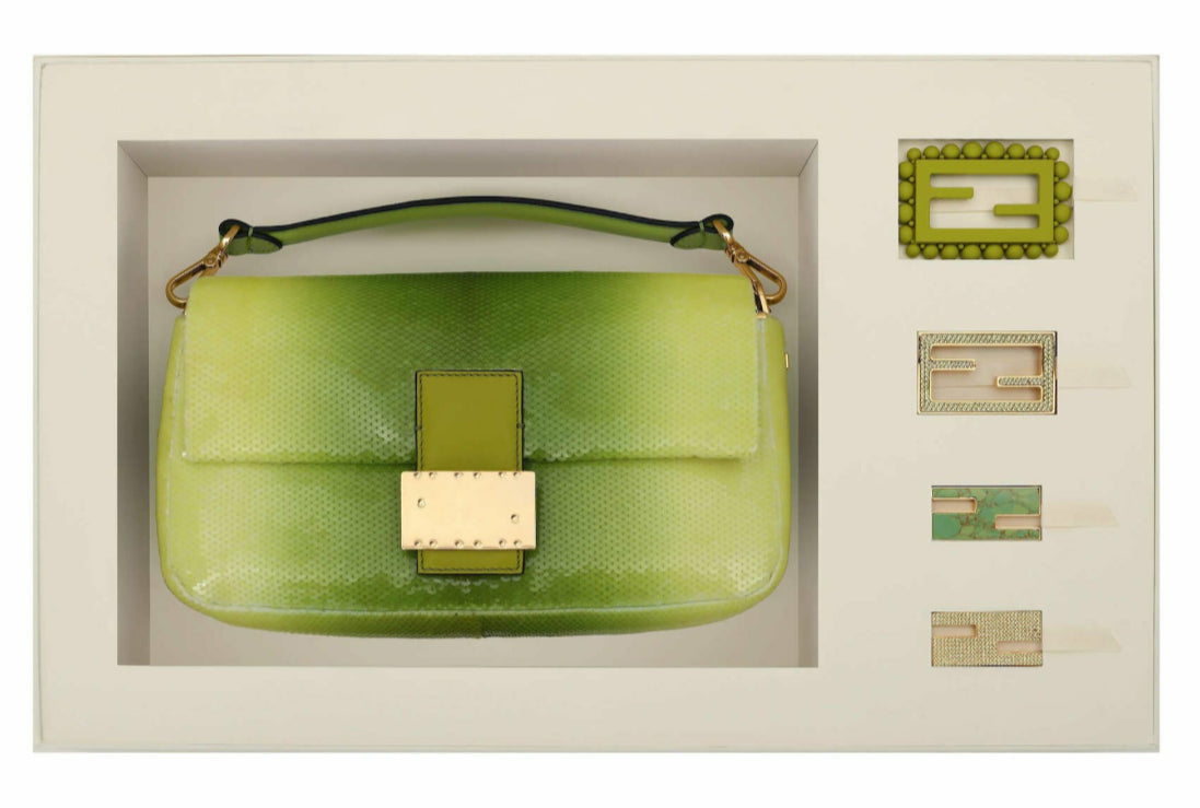 Fendi & SJP's green sequin baguette