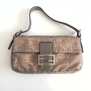 Vintage Fendi Beaded Mesh Baguette