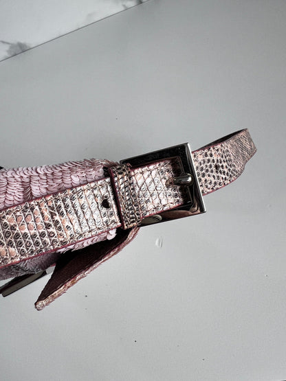 Vintage Fendi pink sequin baguette