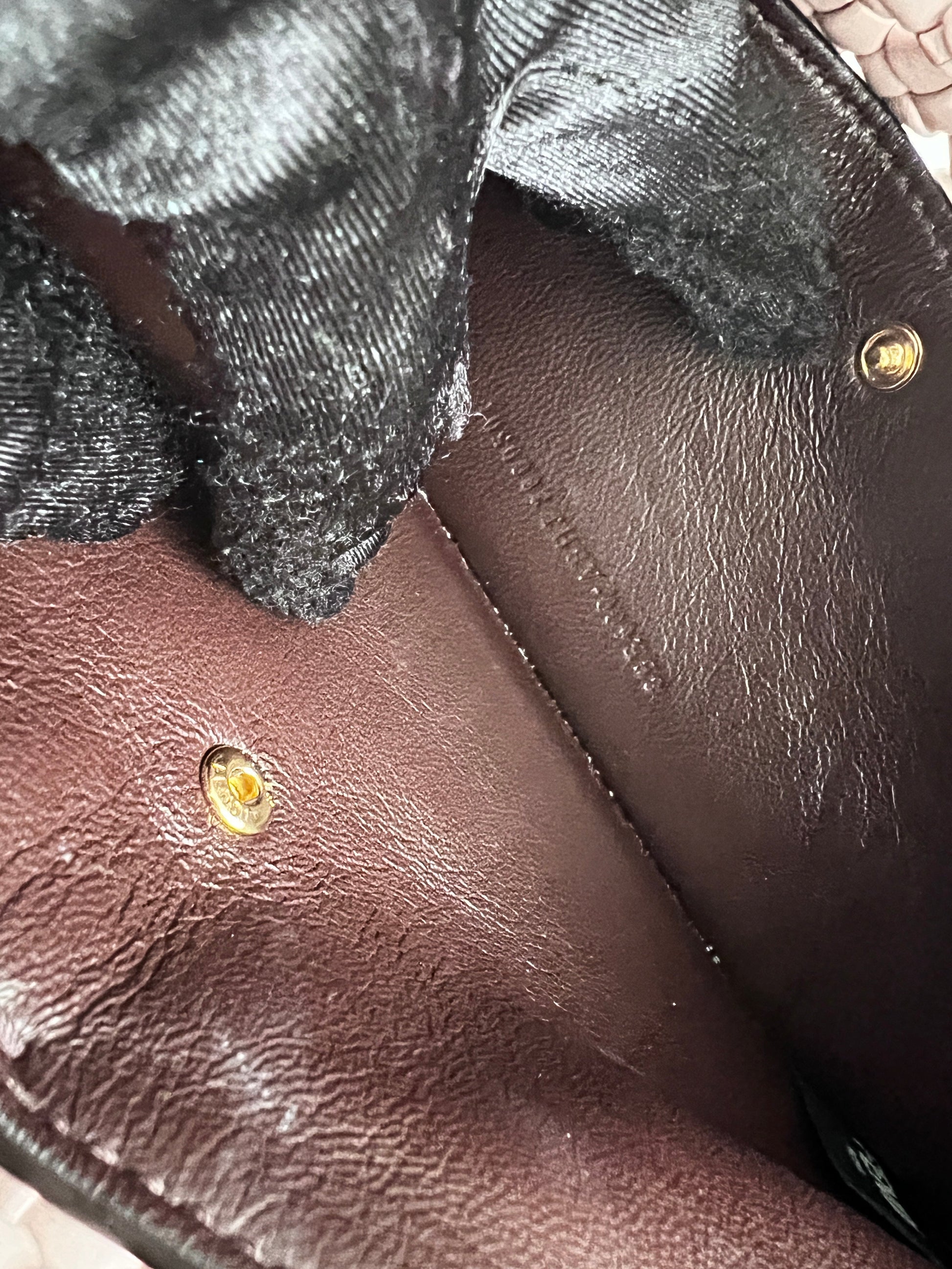Fendi leather woven baguette