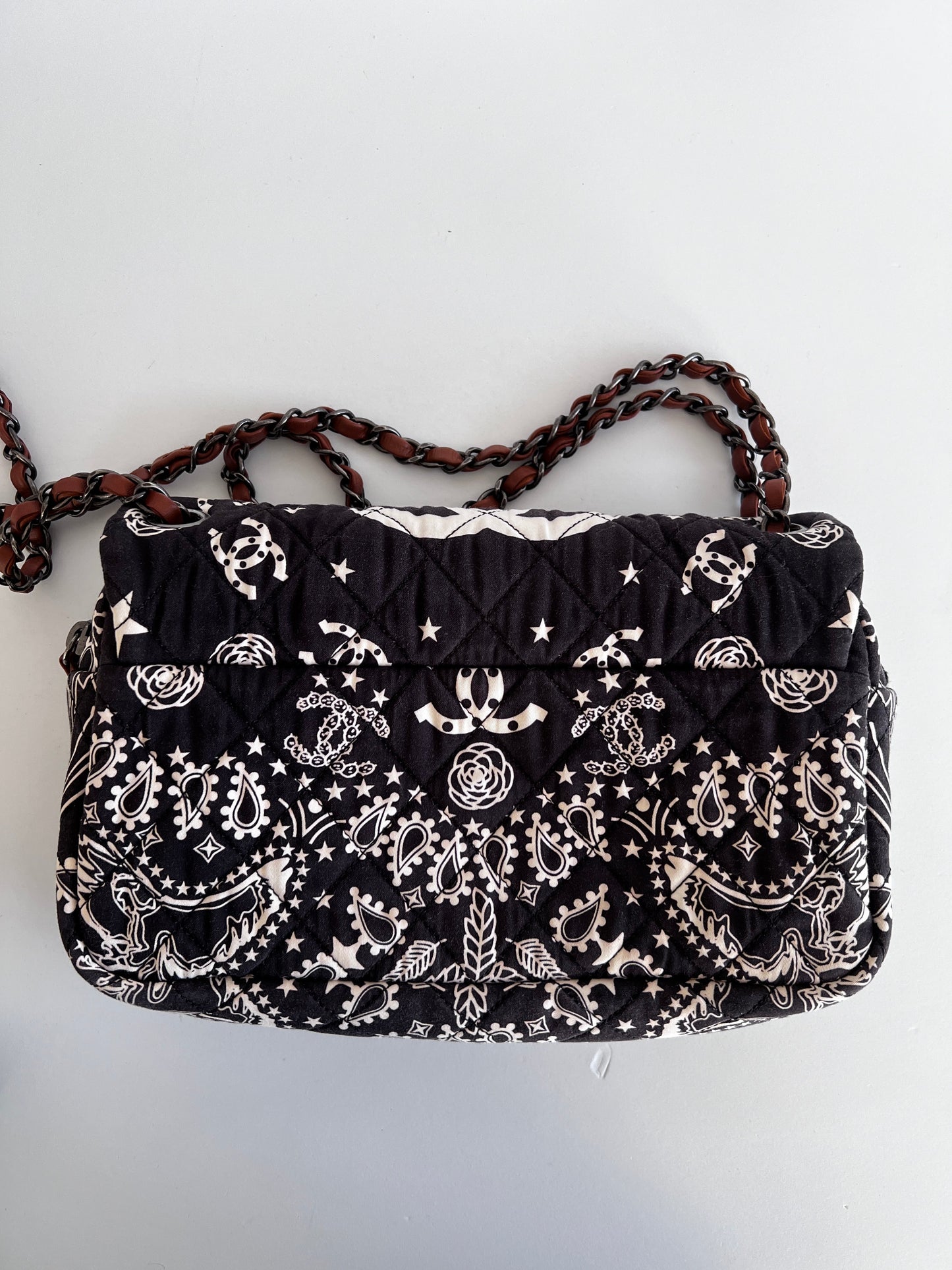 Chanel Paris-Dallas Bandana Flap Bag Quilted Canvas Medium