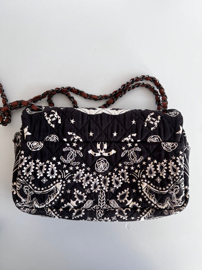 Chanel Paris-Dallas Bandana Flap Bag Quilted Canvas Medium
