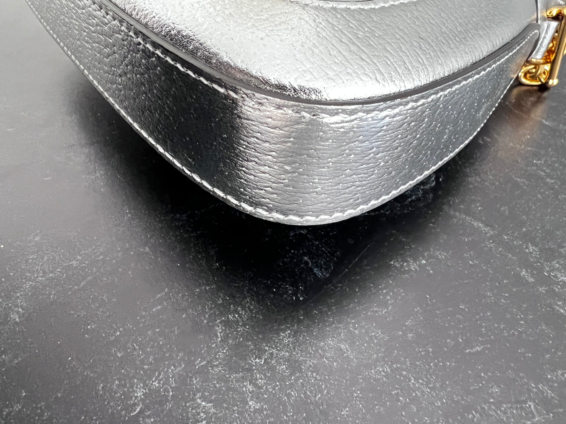 Gucci silver mini jackie1961 with chain