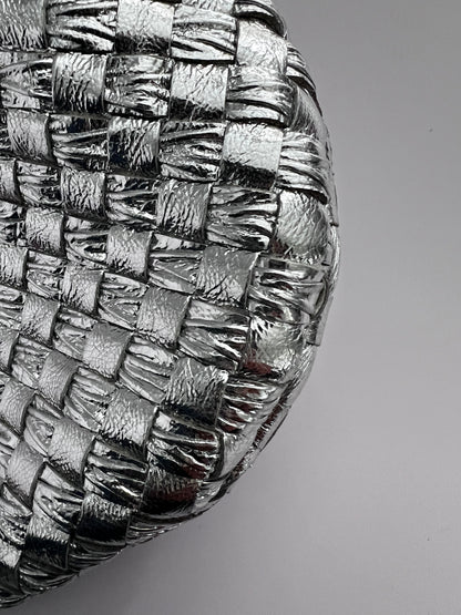 Bottega Veneta metallic silver mini Jodie