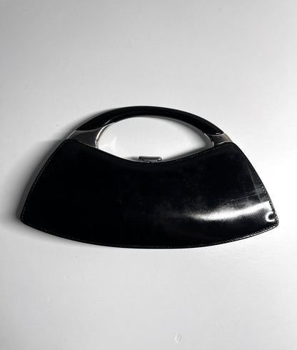 Vintage Dior Black patent bondage mini bag