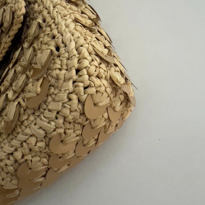 Fendi Raffia & Sequin Baguette