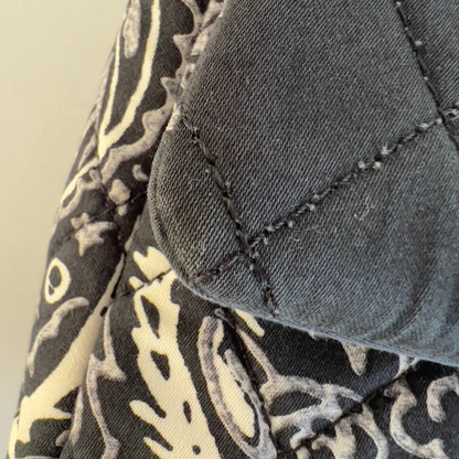 Vintage Chanel Blue Bandana Paisley Qualitied Canva Flap Bag