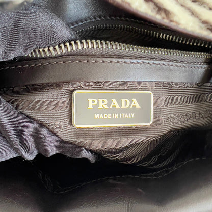 Prada Zebra Print Pony Hair Shoulder Bag