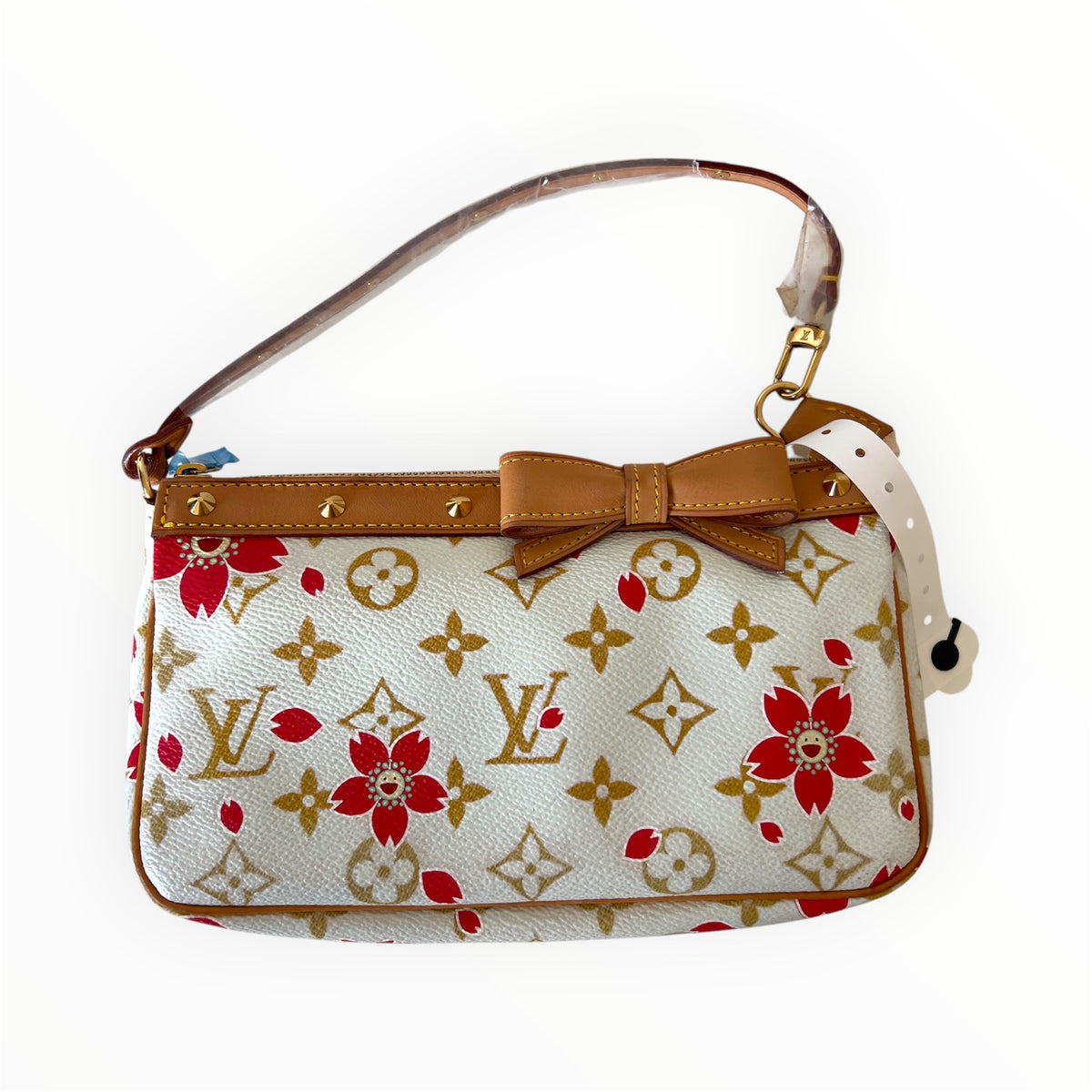 NWOT LV Monogram Cherry Blossom Pochette Accessories Red