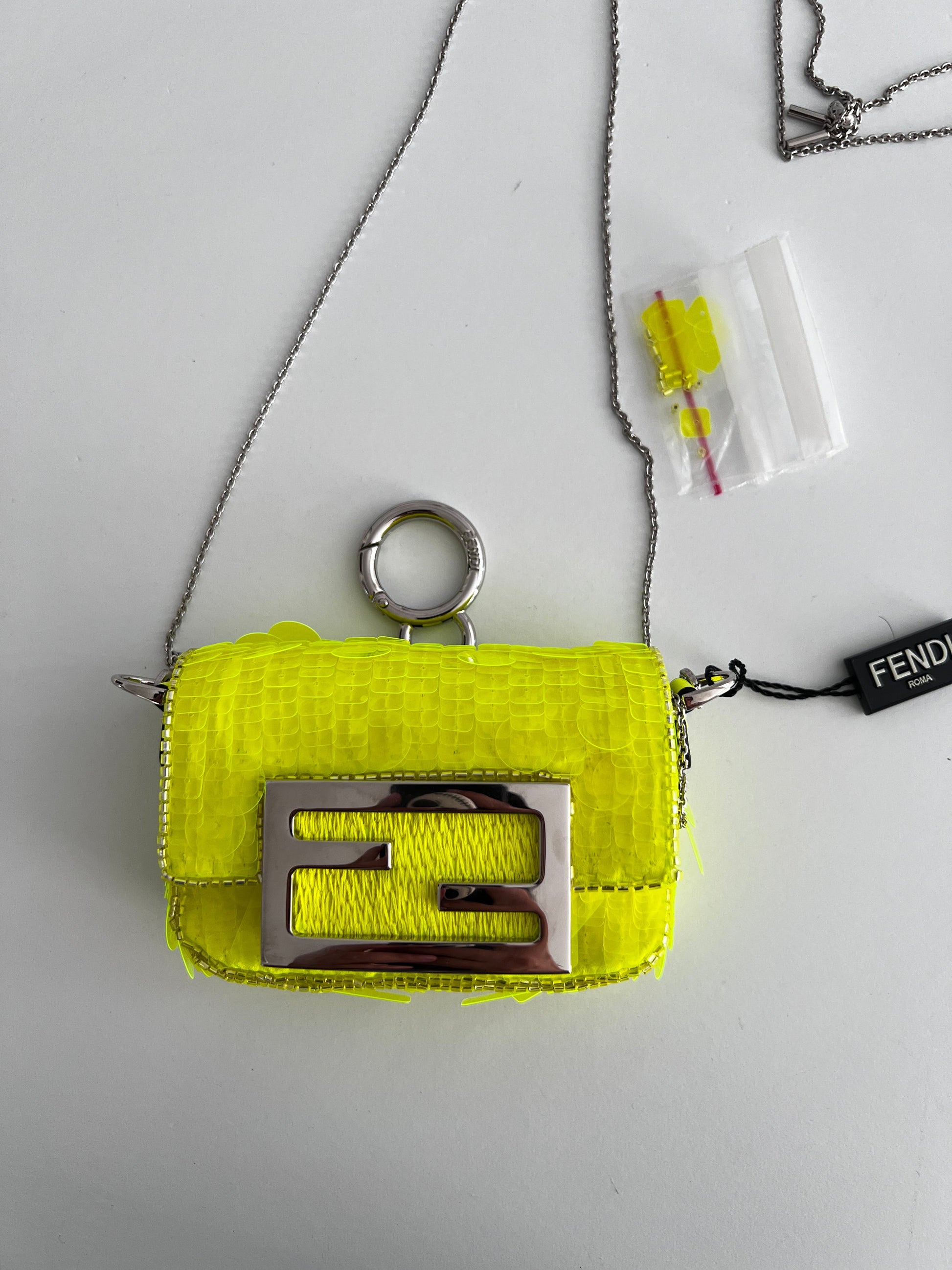 Pre-Owned Fendi neon sequin nano
