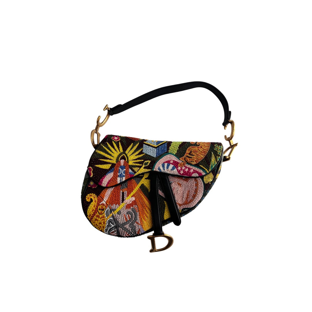 Dior new style beaded saddle bag from 2018 collection