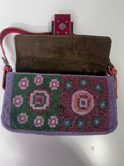 Vintage Fendi Boho beaded baguette
