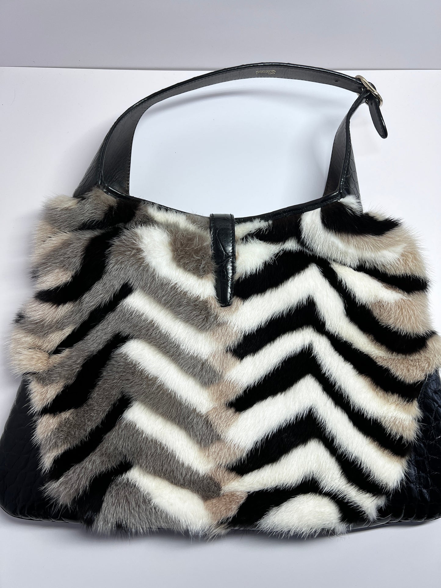 Vintage Gucci mink Crocodile big Jackie bag