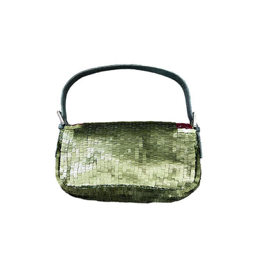 Vintage Fendi green sequin with red stripes. Very rare