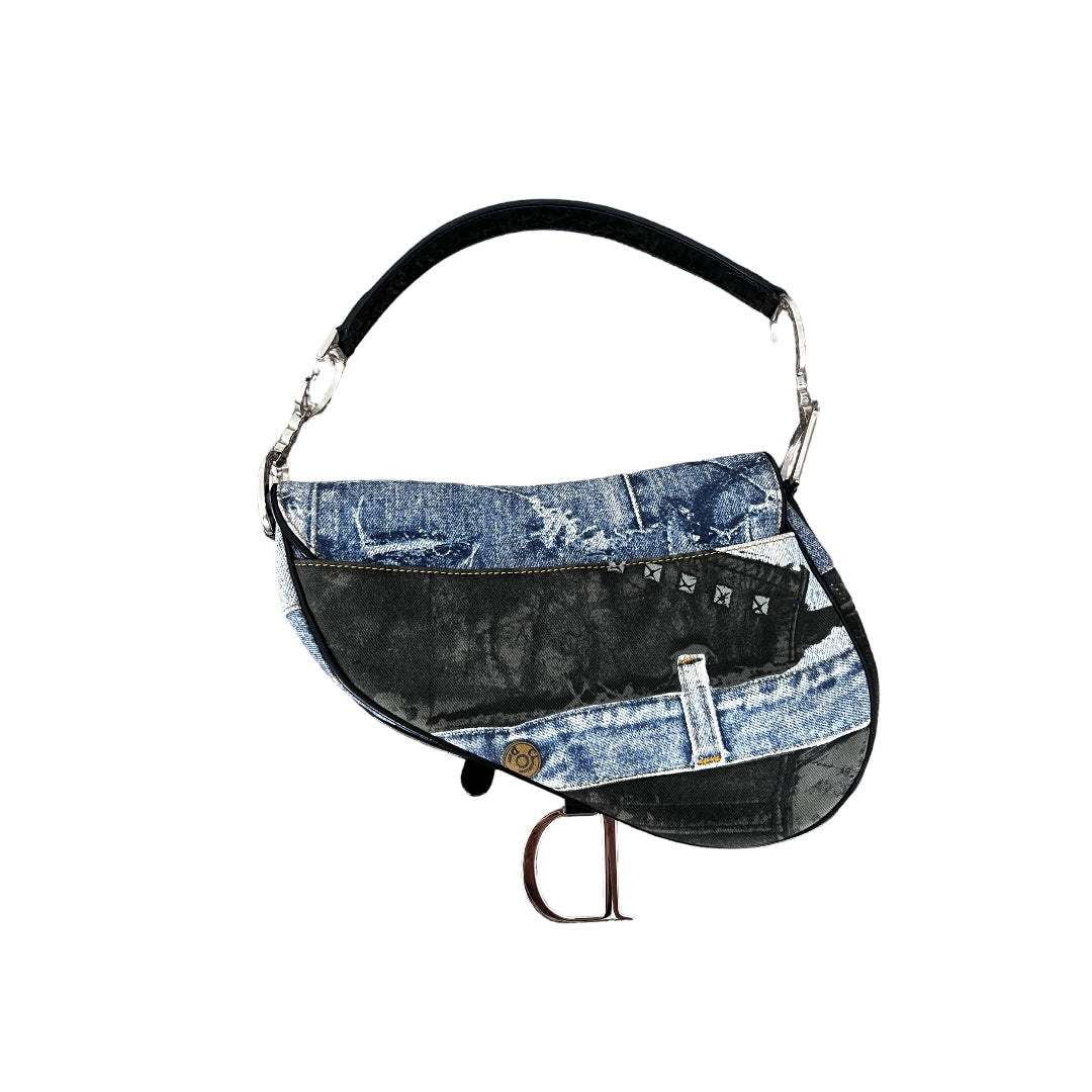 Vintage Christian Dior denim saddle