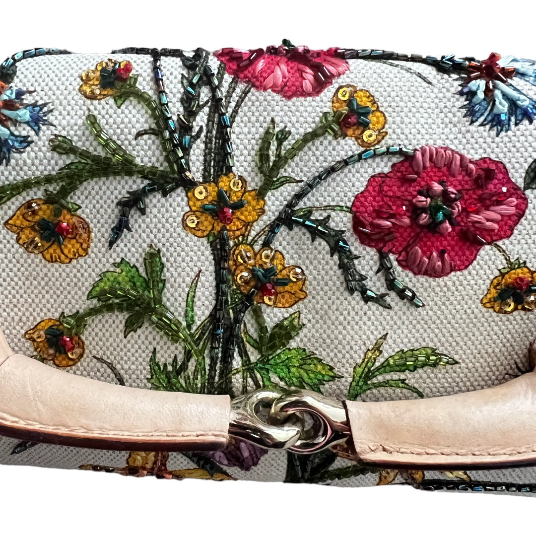 Gucci beaded floral horsebit chain