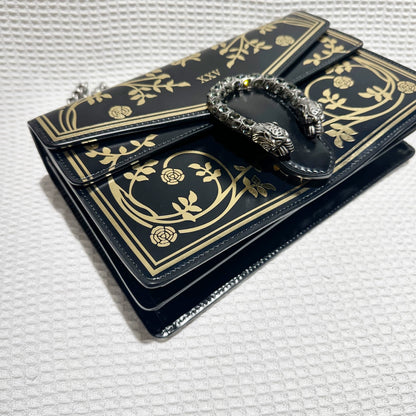 Gucci Black Leather Medium Dionysus Bag Limited Edition