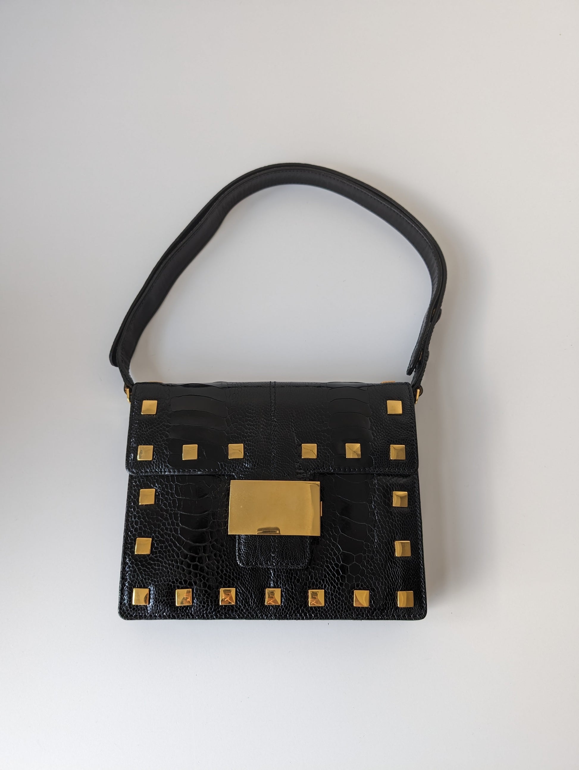 Pre-Owned Fendi Vintage exotic leather two way bag