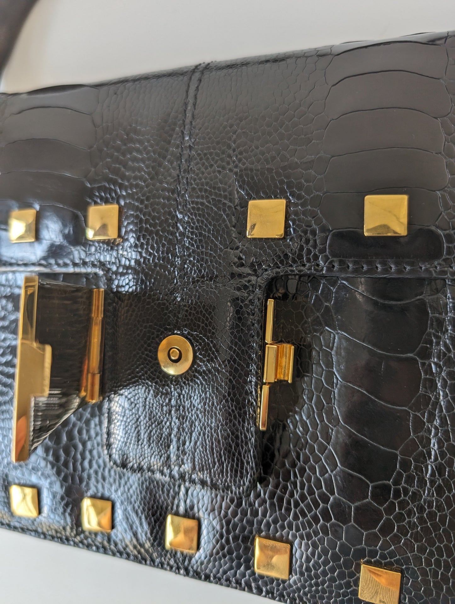Pre-Owned Fendi Vintage exotic leather two way bag