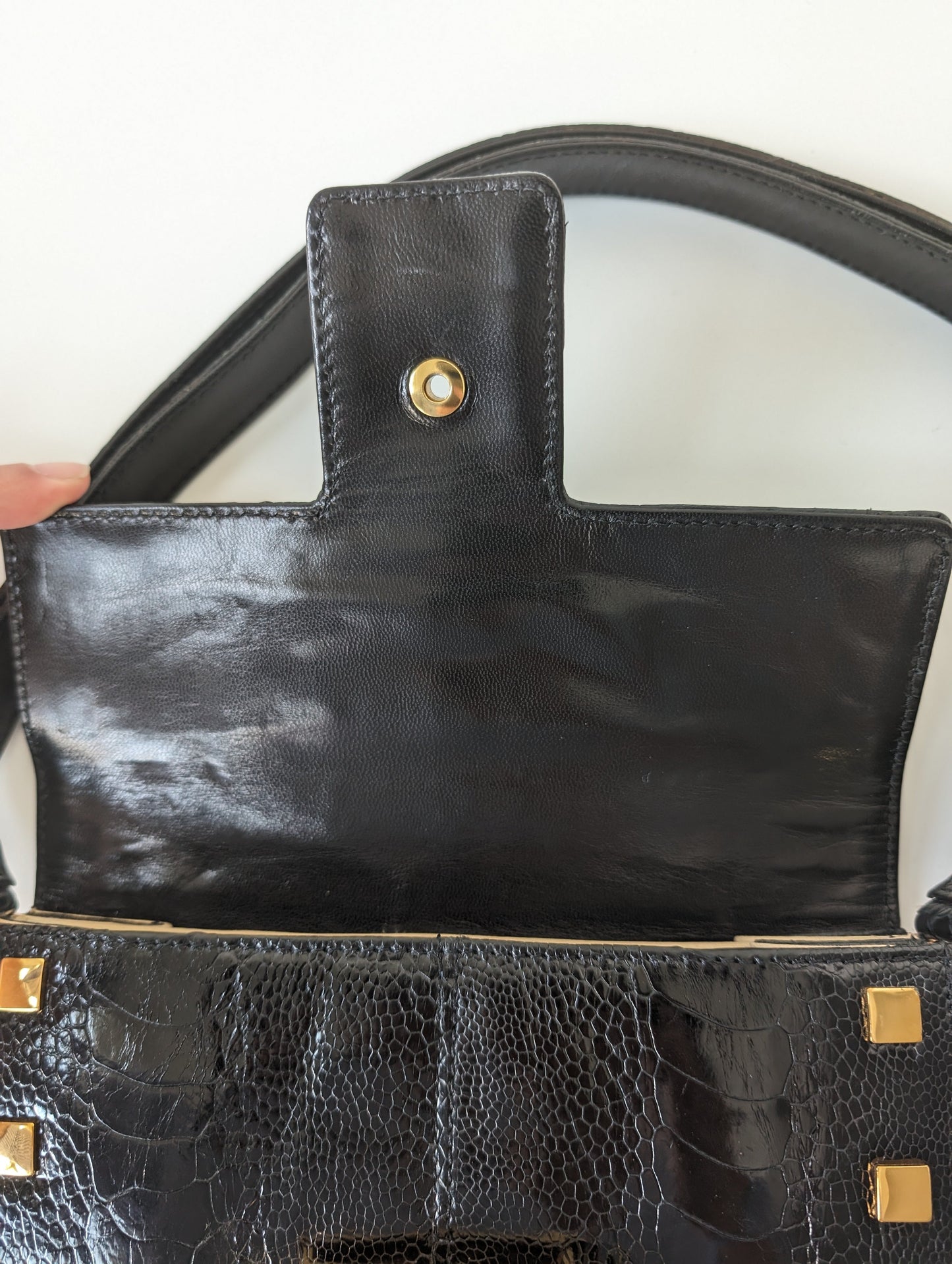 Pre-Owned Fendi Vintage exotic leather two way bag