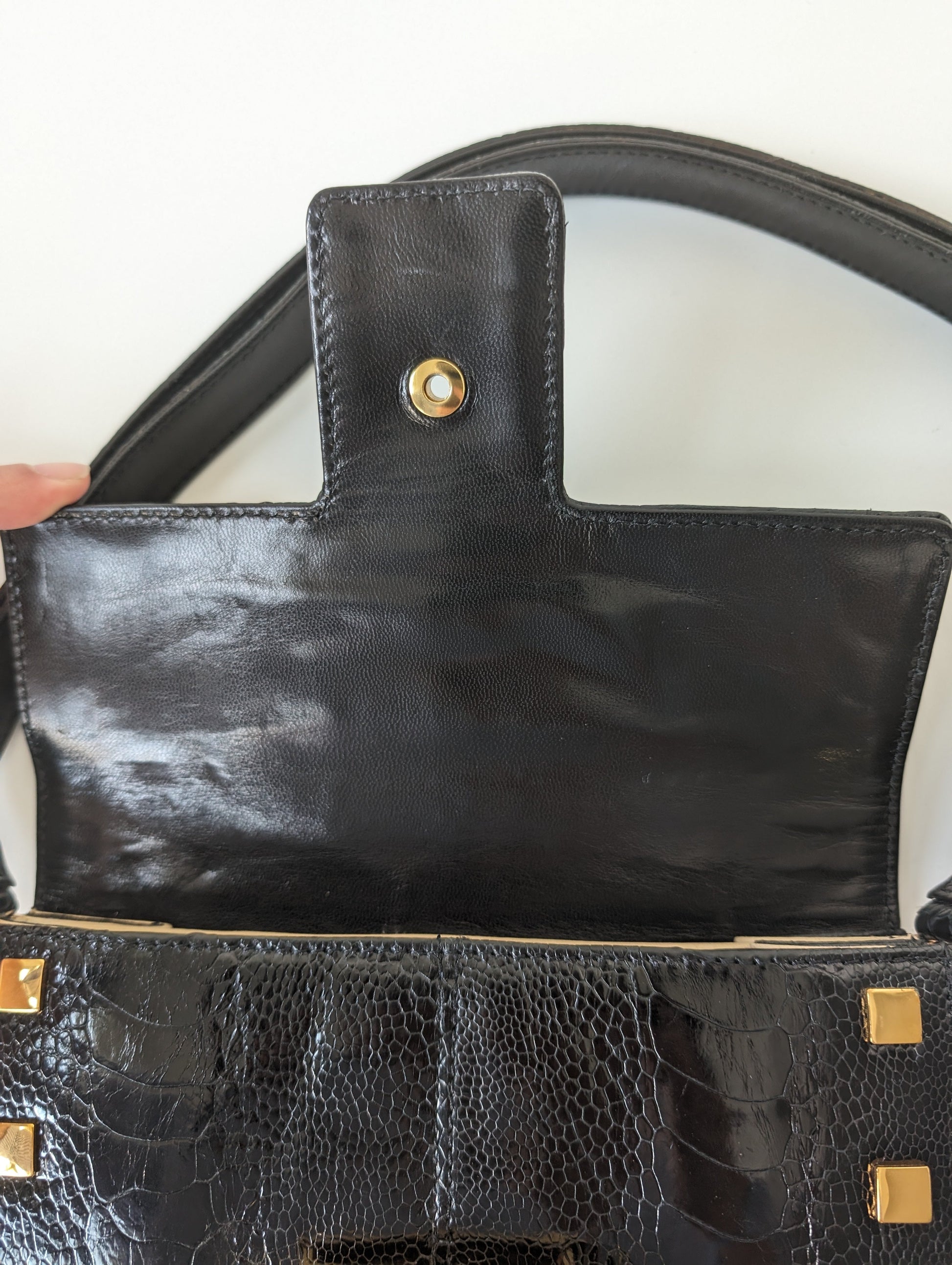 Pre-Owned Fendi Vintage exotic leather two way bag