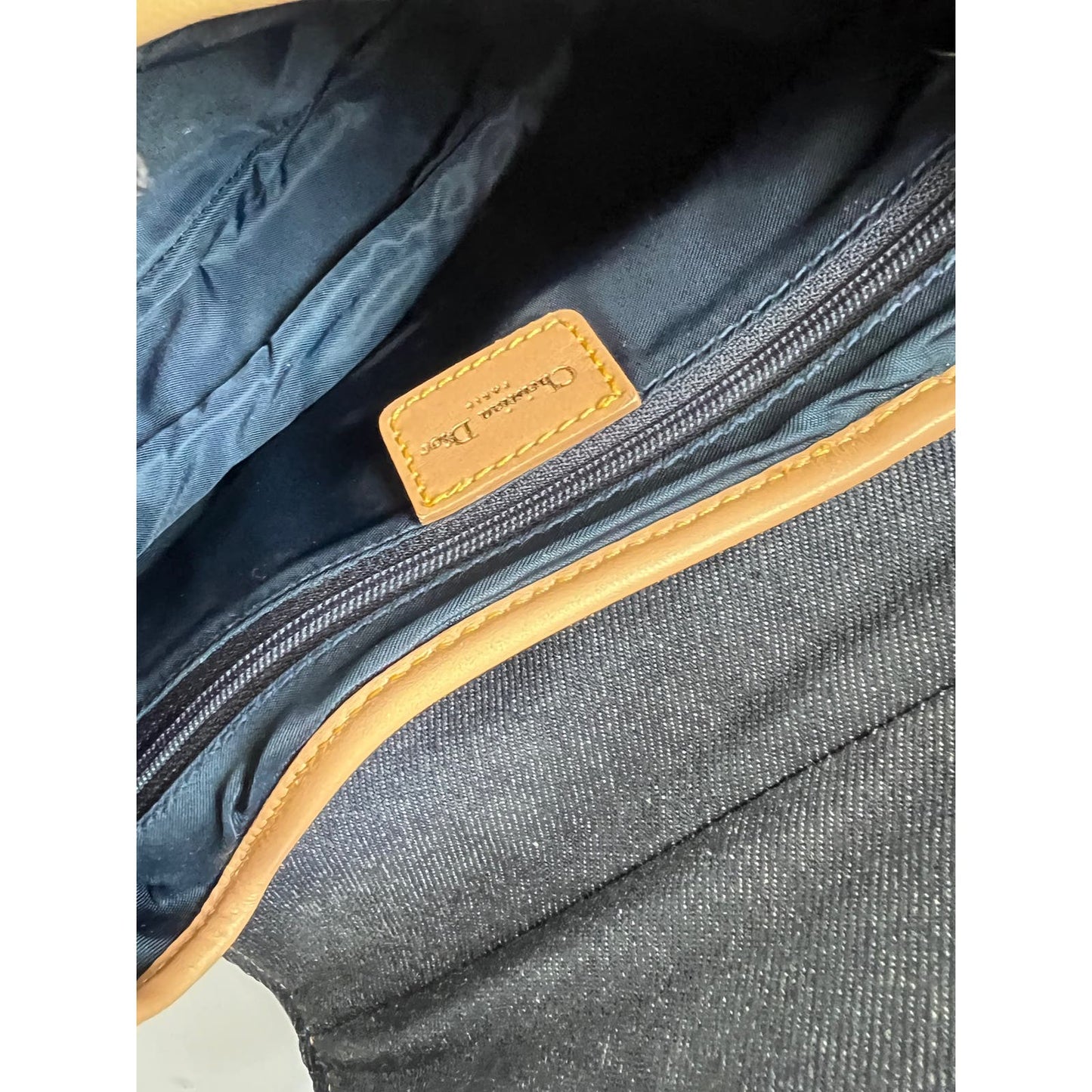 Vintage Dior denim saddle
